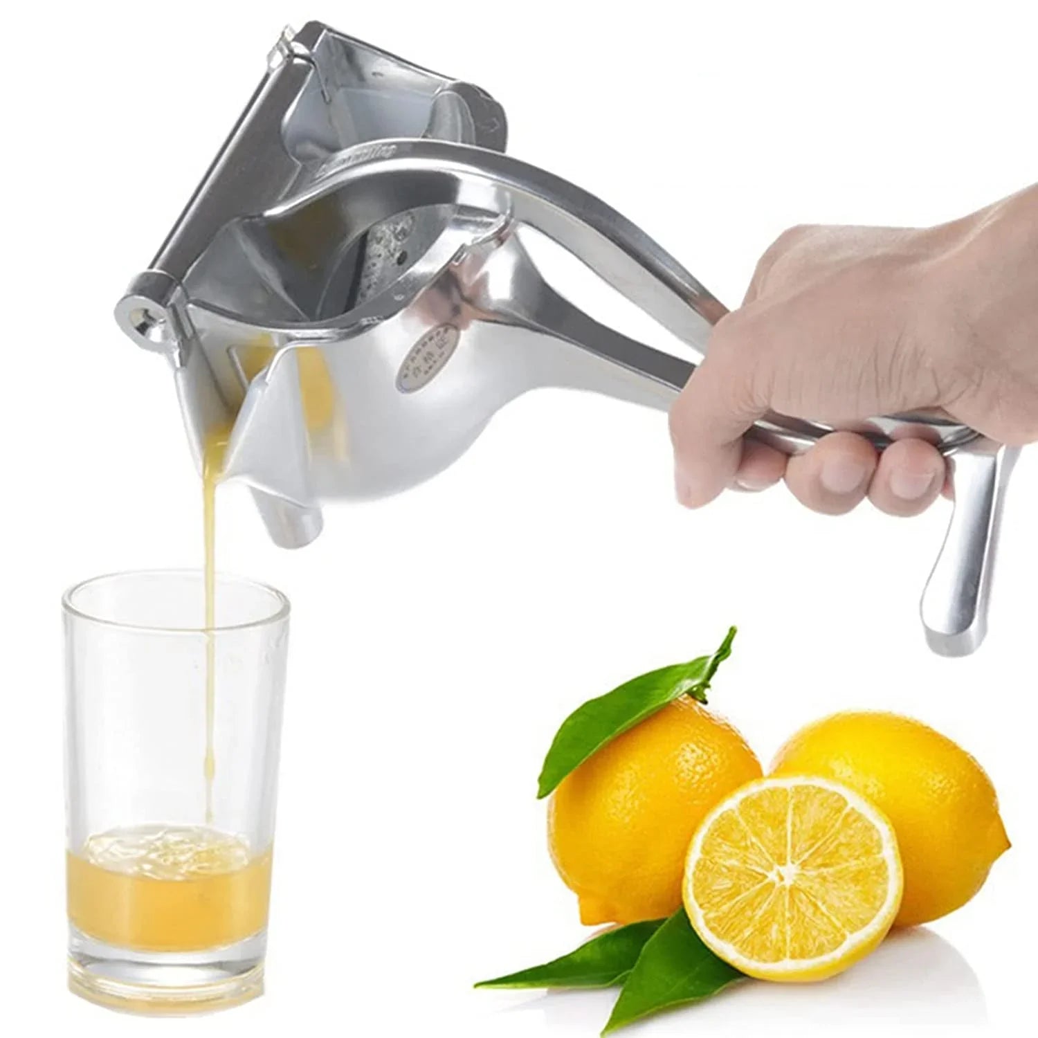 Metal fruit press juicer for home use. Metal fruit press juicer for home use.